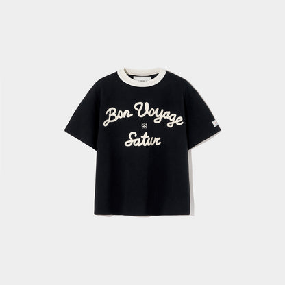 Satur Logo Voyage T-Shirt [Classic Black]