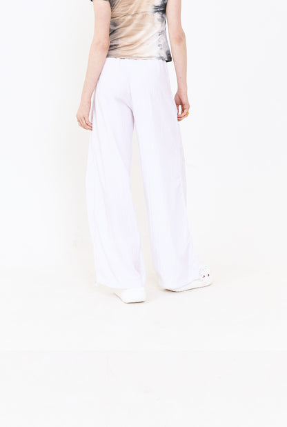 SETSETSET Tuck Wide Pants [White]