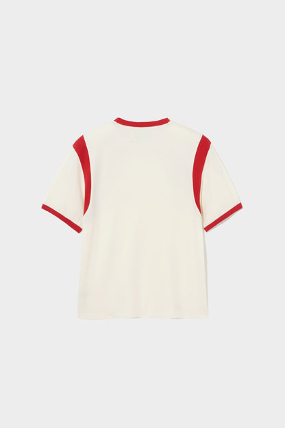 Satur Logo Wappen T-Shirt [Redbean Cream]