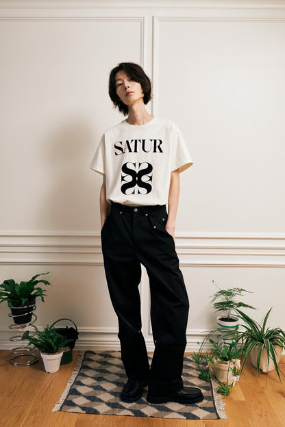 Satur All Day T-Shirts [Ivory]