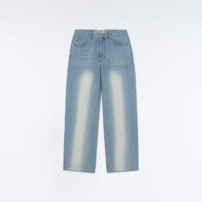 Satur Brooklyn Newtro Wide Washed Pants [Light Blue]